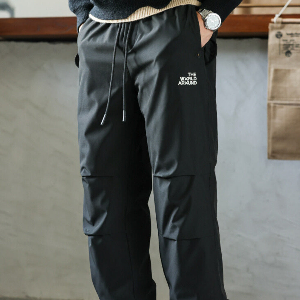 Leisure warm workwear down pants 90 grey duck down loose straight tube mountaineering paratrooper assault pants