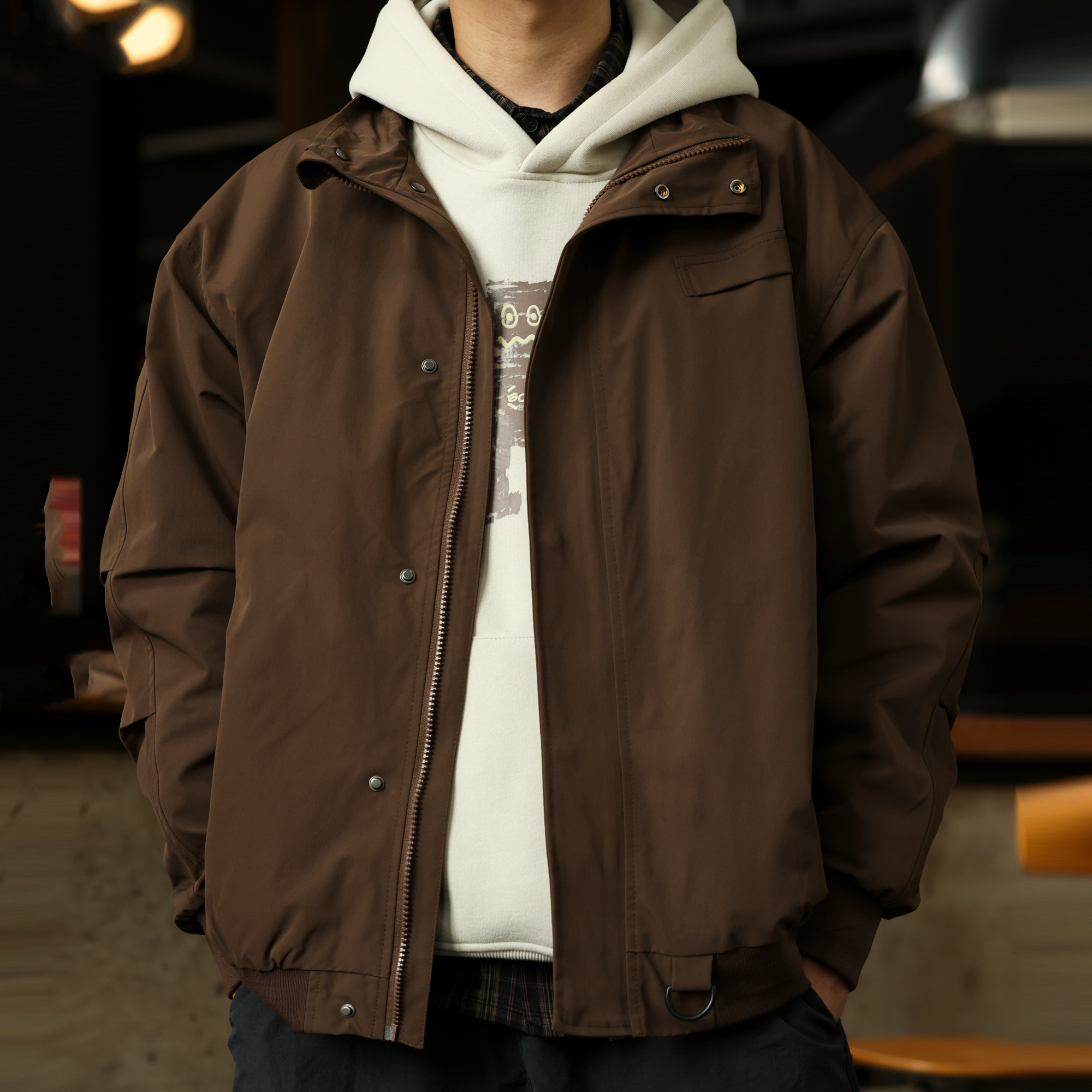 American Retro Outdoor Woven Men'S Casual Workwear Windproof Jacket