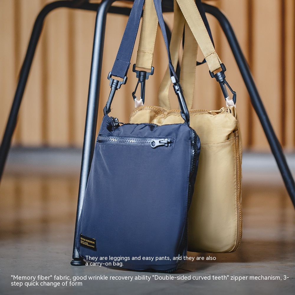 Maggoed Pocket Loose Drawstring Leggings Multi Functional Straight Leg Casual Pants