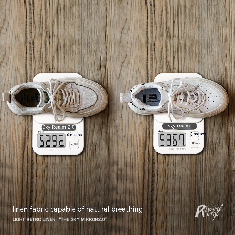 Maden New casual shoes with thick soles and high height, retro low top board shoes