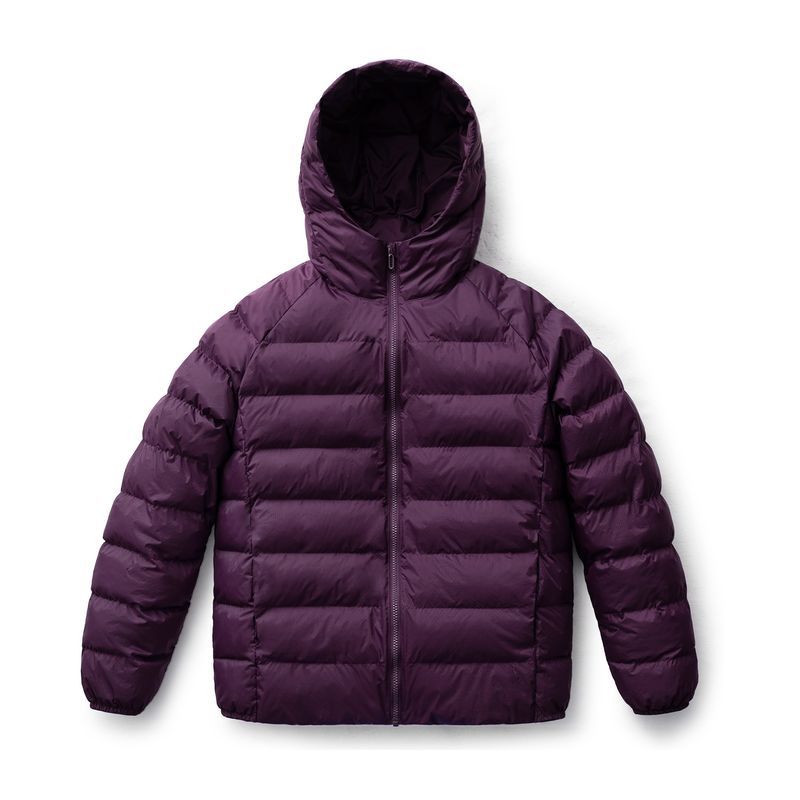 Maden casual lightweight waterproof quilted cotton jacket, warm hooded pork rib cotton jacket