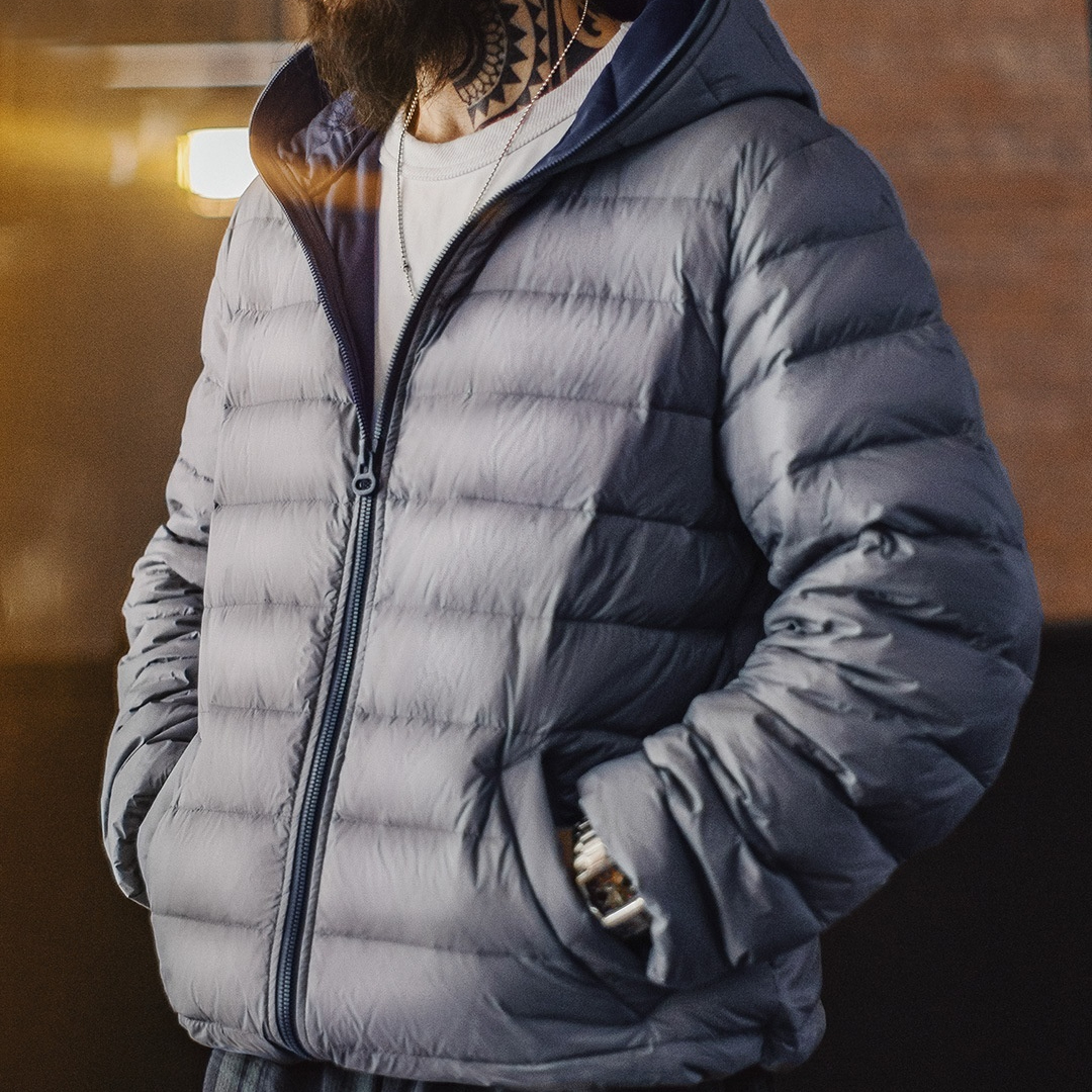 American Lightweight Down Jacket For Men'S Autumn And Winter Warm Inner Liner Short Down Jacket