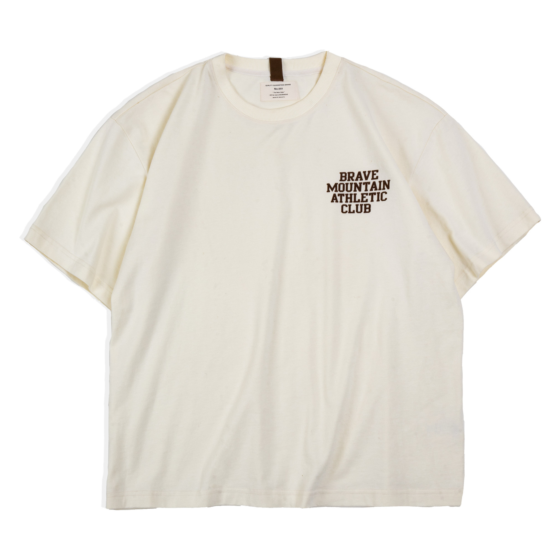 Maden Casual Macaron Flocking Letter Printed Cotton round Neck Short Sleeve T-shirt