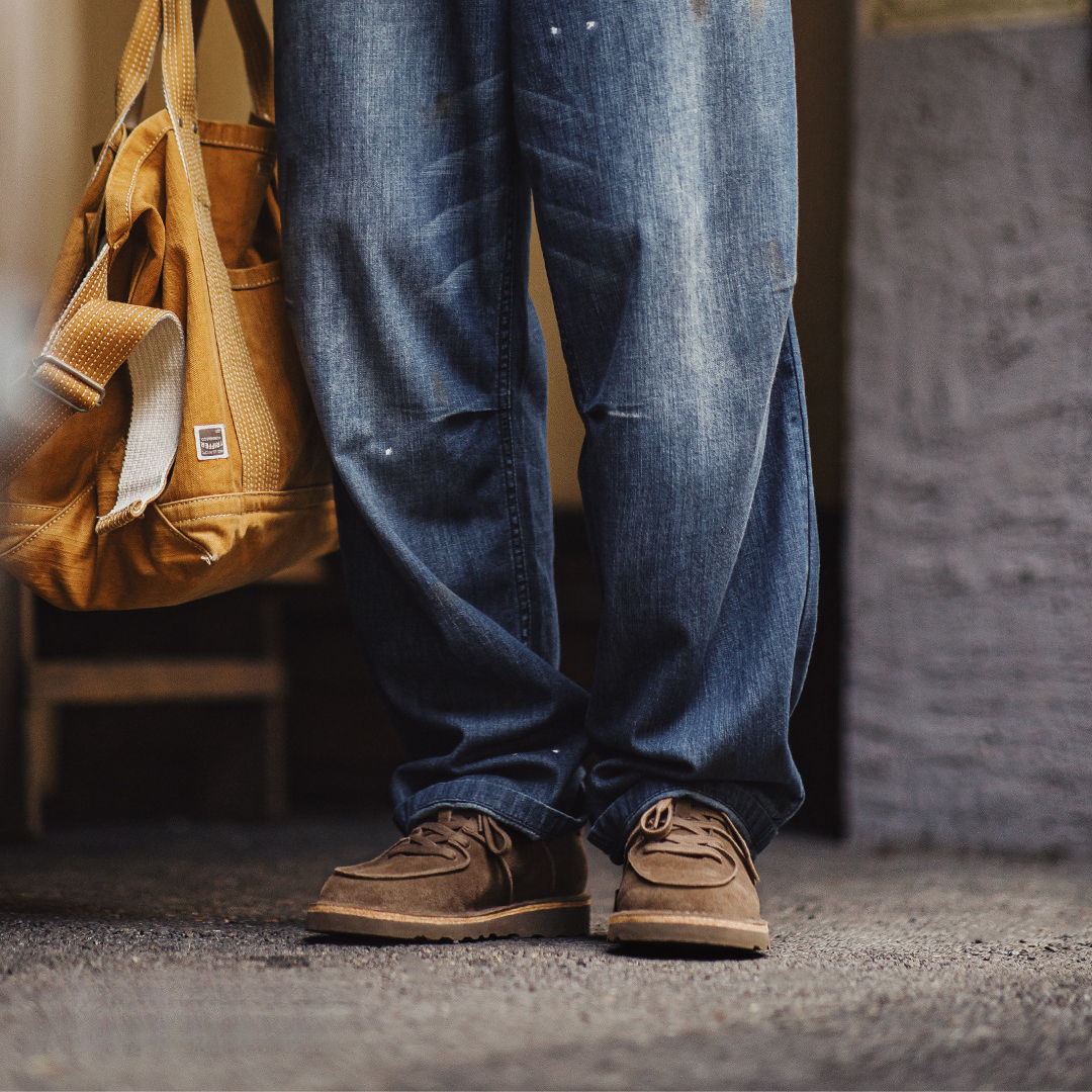 Winter New Casual Lightweight Genuine Cowhide American Retro Low Top Suede Mocasin Shoes