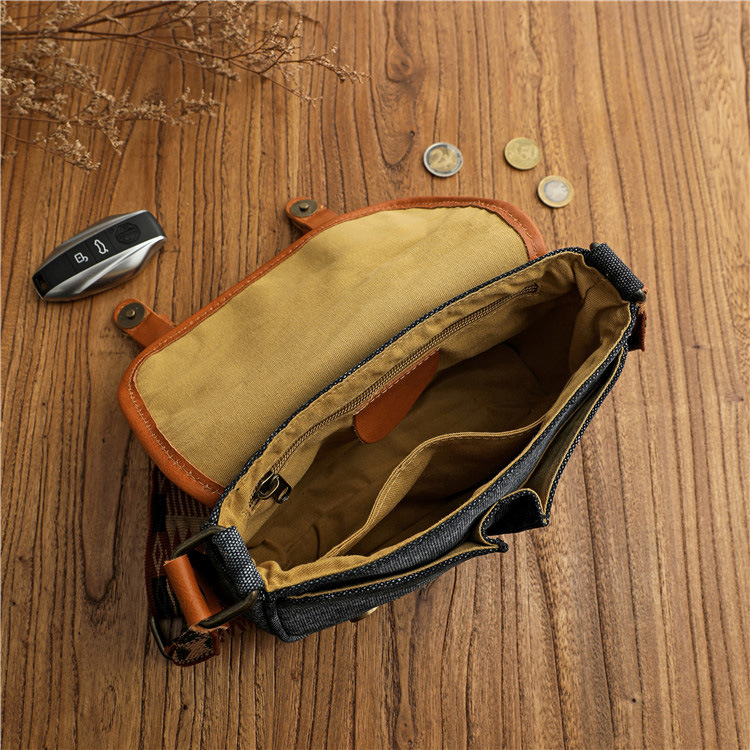 Retro Ethnic Style Embroidered Special-Interest Design Crossbody Canvas Bag