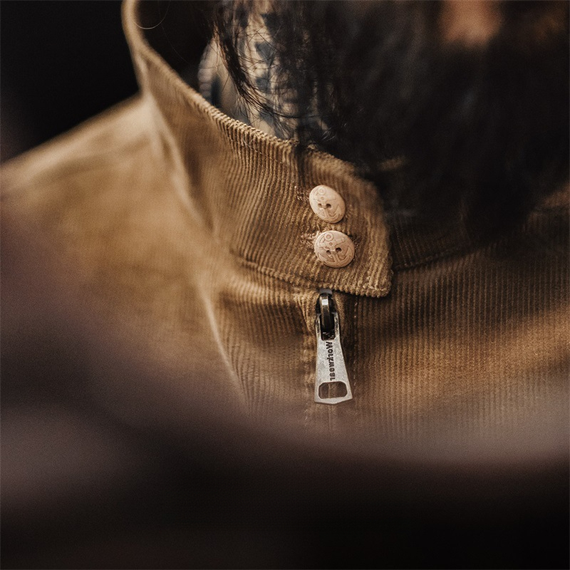 Maden Retro Corduroy Harrington G9 Jacket Amikage Stand up Collar Casual Jacket