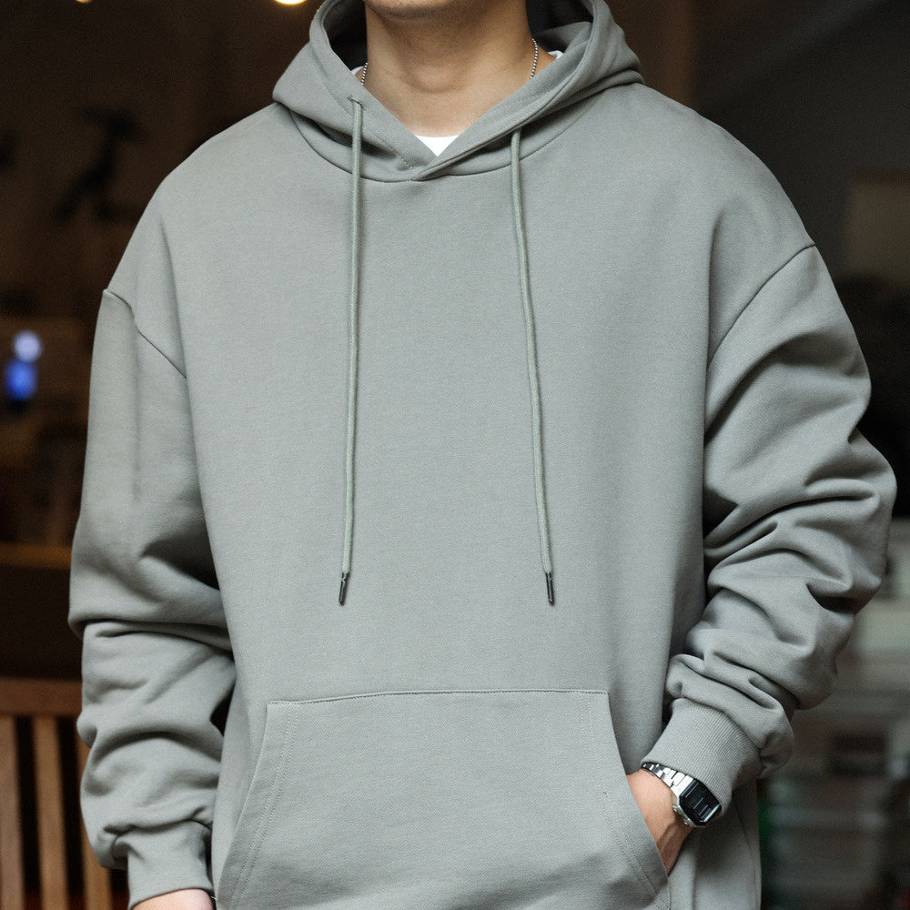 Casual 480g Heavyweight Hooded Sweatshirt Loose Cotton Terry Bottom cleanfit Sport Hoodie