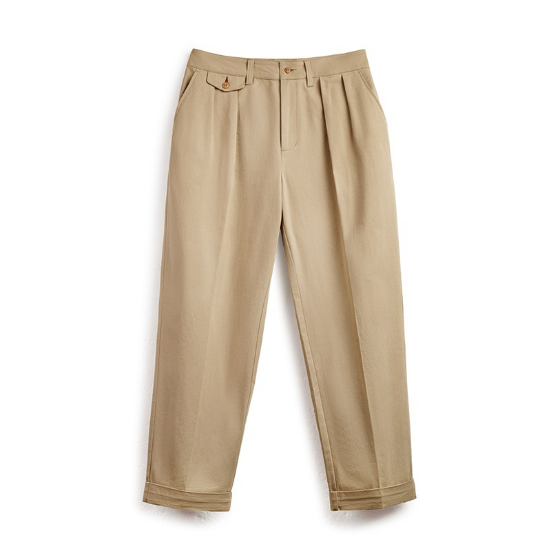 Maden vintage Chino casual pants vintage tapered pure cotton khaki straight leg pants