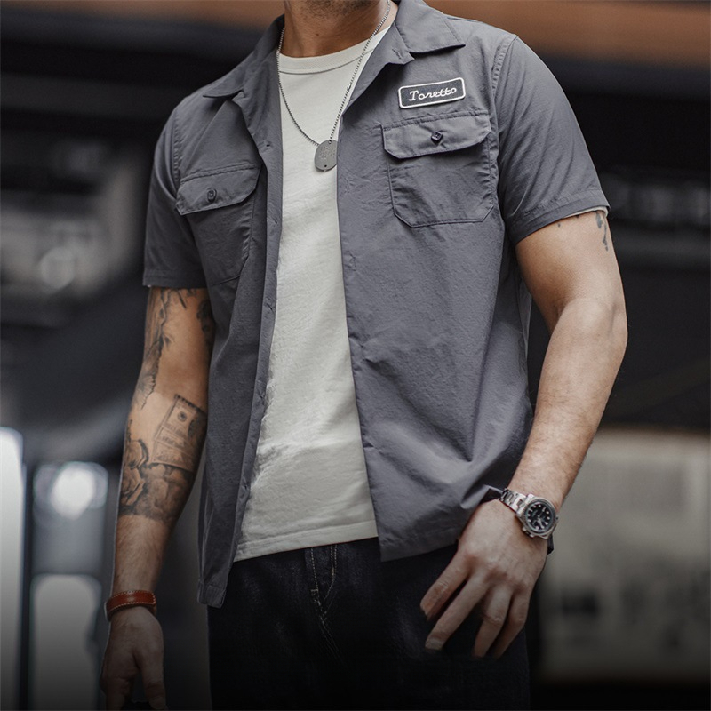 Maden Speed and Passion 10 Same Toretto shirt American thin tough guy short sleeved shirt