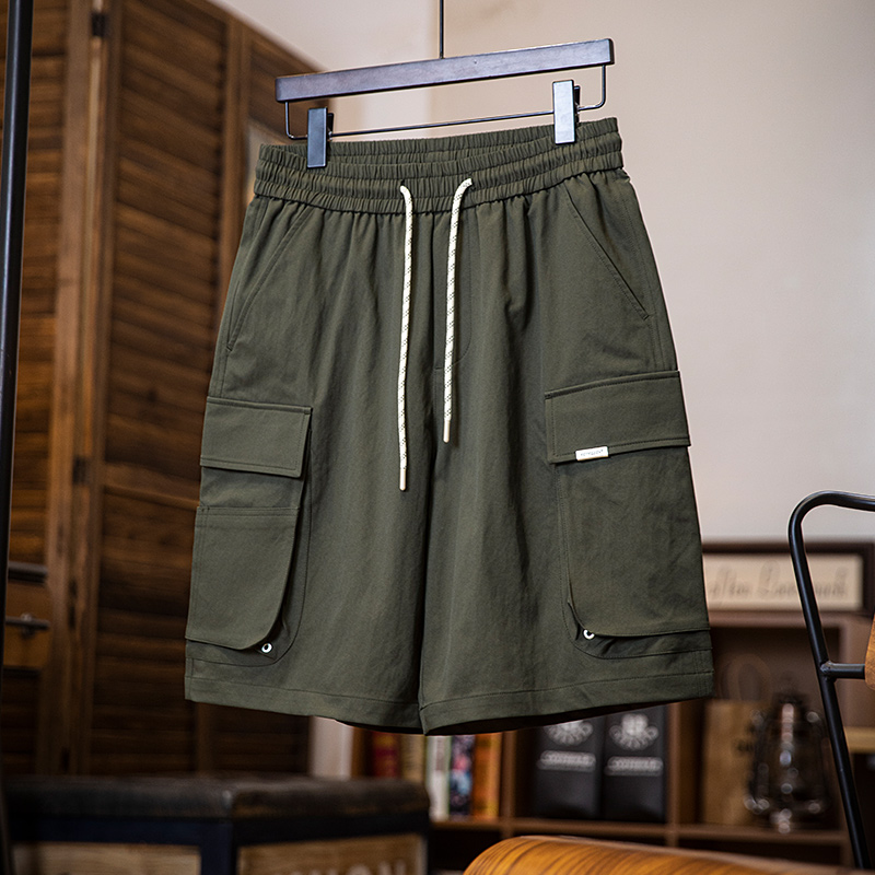 Summer American style new large pocket loose straight sports casual shorts