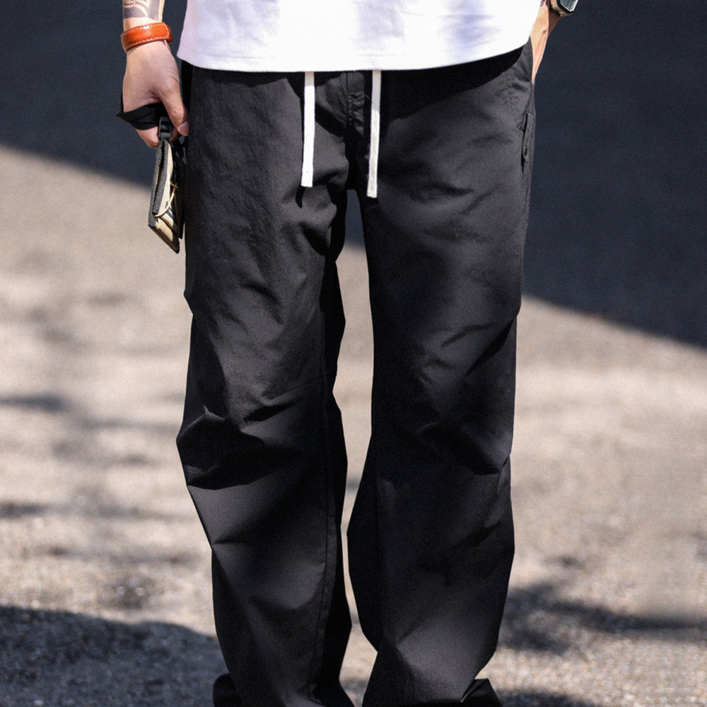 Men's loose leg pleated summer outdoor sports casual paratrooper work 