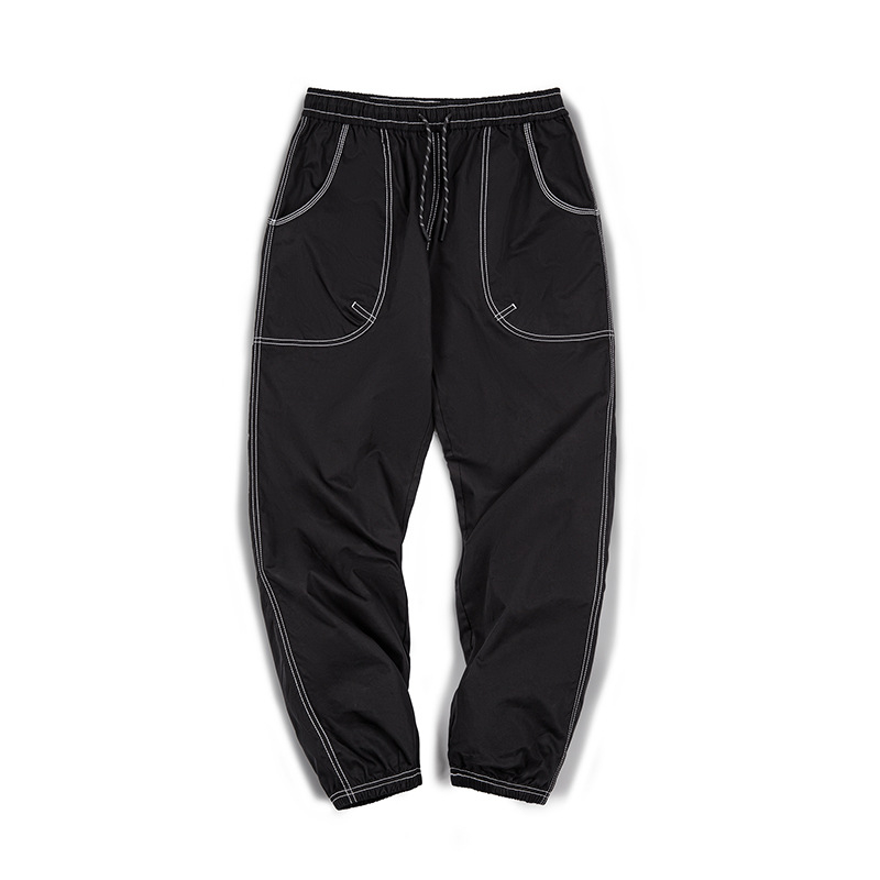 Maden Casual Collection Mingxian Tie Feet Pants Design Sense Cityboy Straight Leg Casual Pants