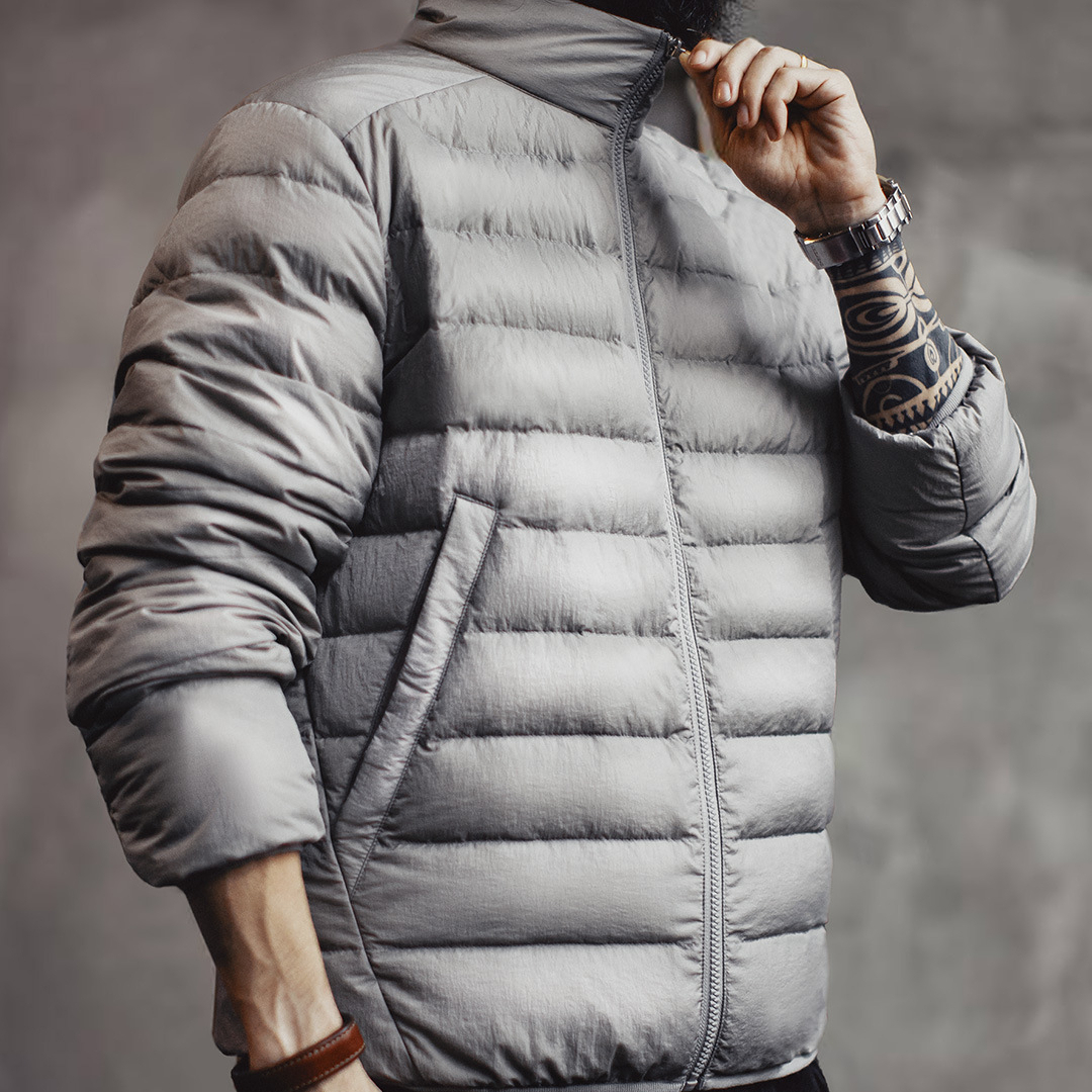 American Style Ultra-Thin Men'S Autumn And Winter White Duck Down Jacket