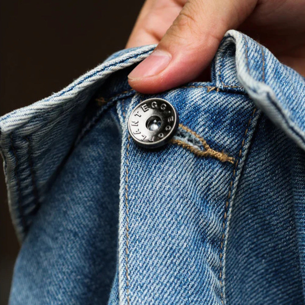 Sailuo Textile Water Washed Light Blue Cowboy Jacket Men's Outerwear Flip Collar Casual Coat