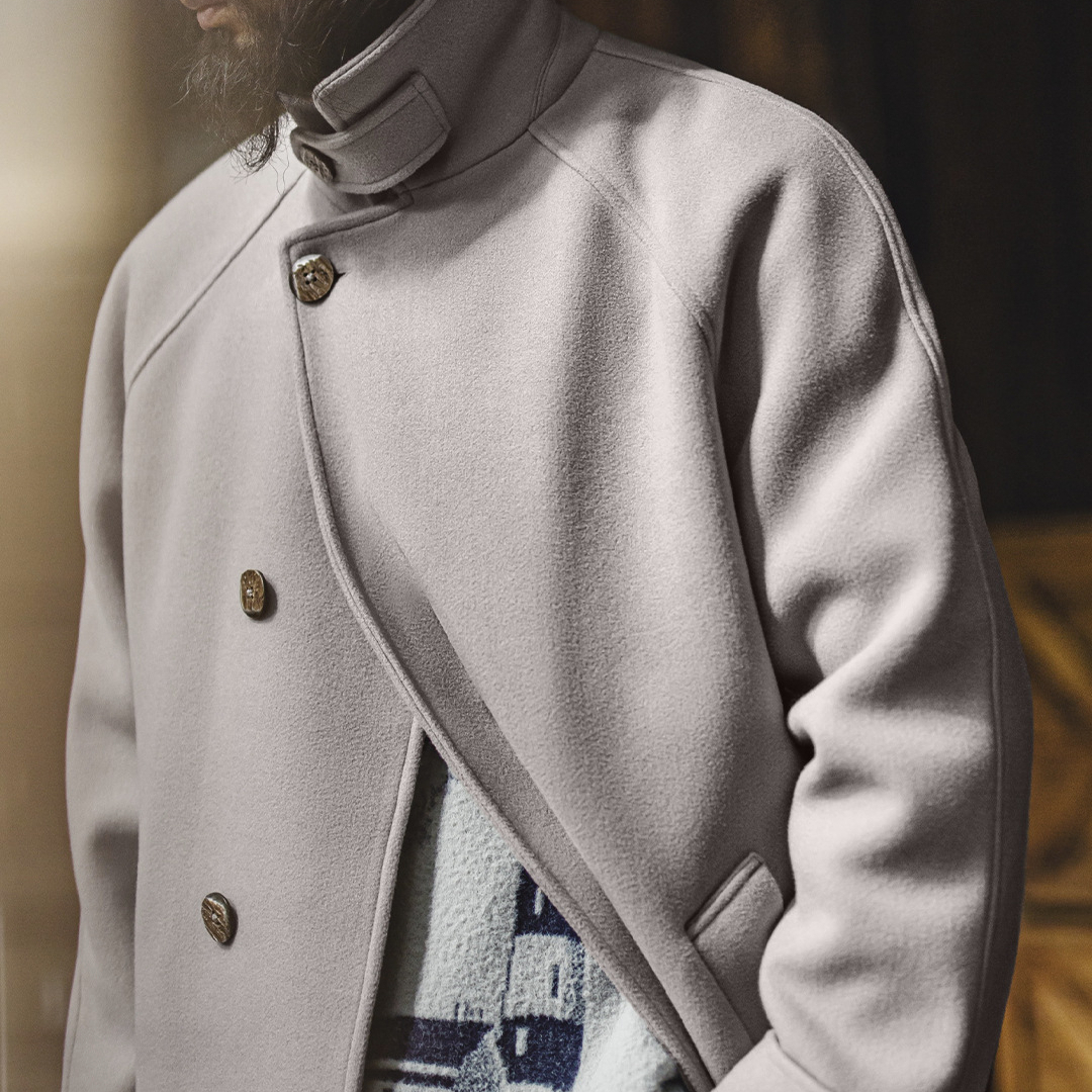 German Grey Balmarken Mid Length Silhouette British Jacket