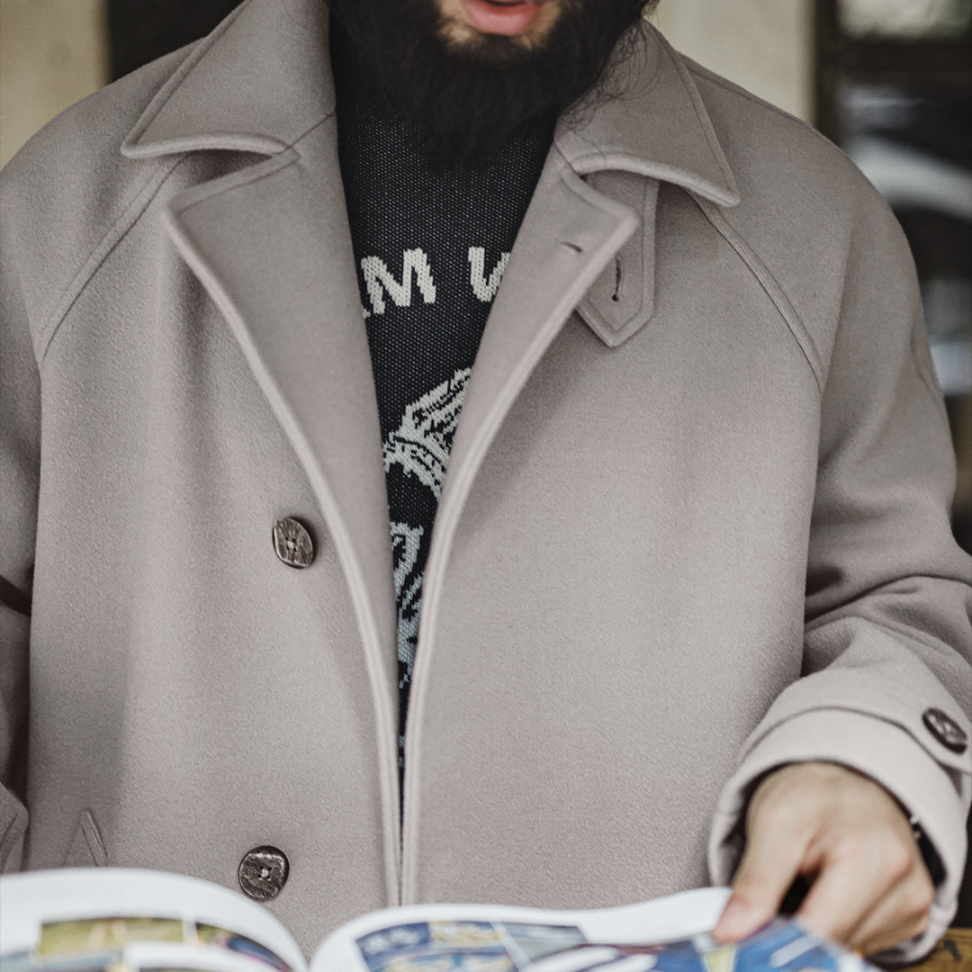 German Grey Balmarken Mid Length Silhouette British Jacket