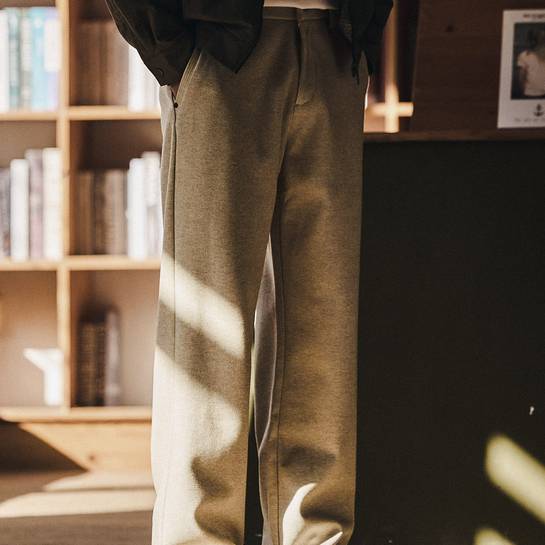 Old Money Style Men'S Autumn And Winter Loose Straight Sports Casual Pants