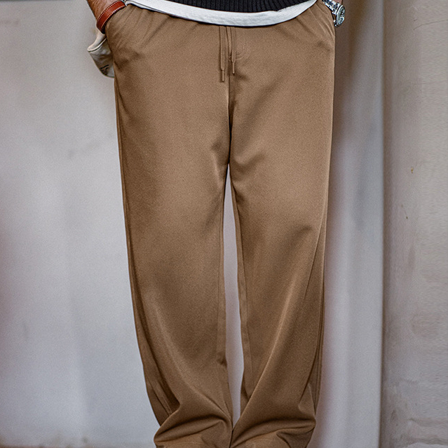 Maden Four sided Elastic Easypants Casual Pants, No ironing, Anti wrinkle, Loose Straight leg Western Pants
