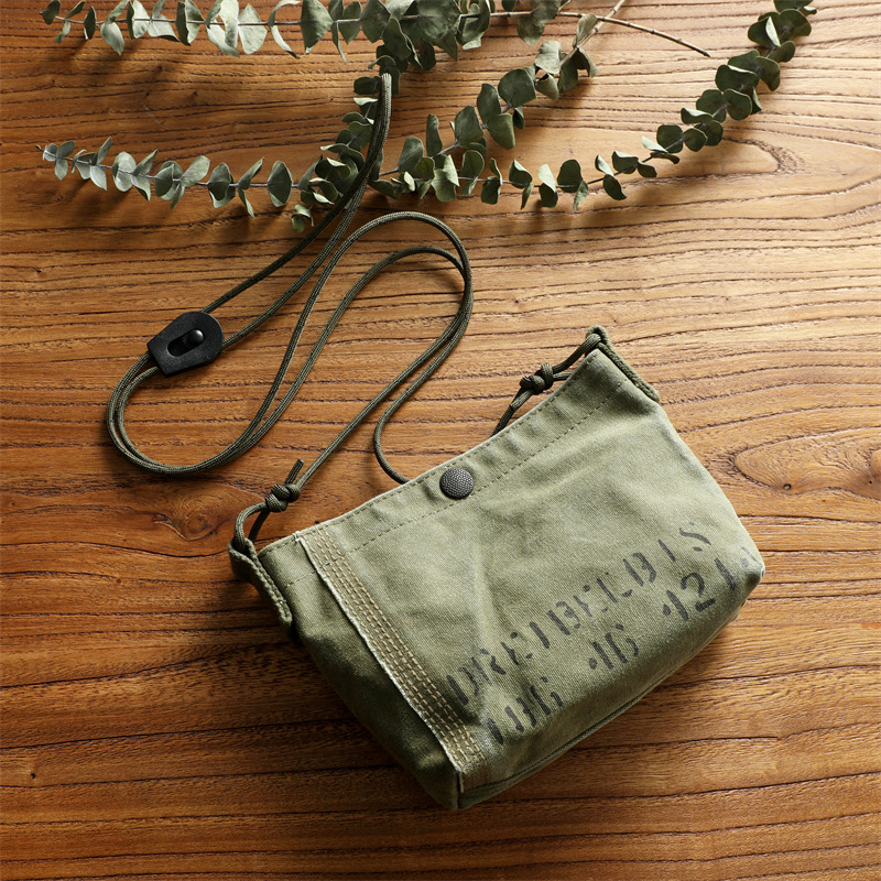 Washed vintage casual version fashionable canvas shoulder bag