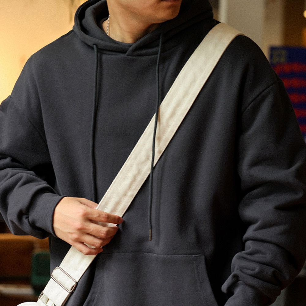 Casual 480g Heavyweight Hooded Sweatshirt Loose Cotton Terry Bottom cleanfit Sport Hoodie