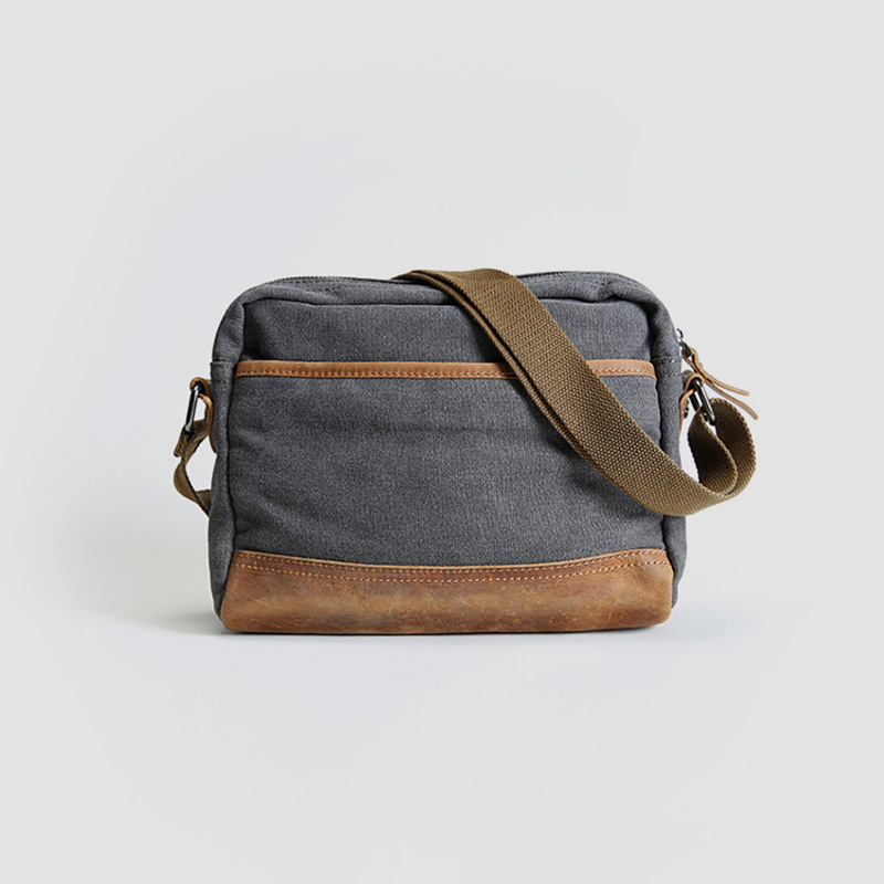 New casual shoulder bag men's canvas crossbody bag