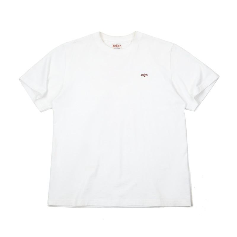 Maden Warm Color Change Lucky Short Sleeve T Japanese Retro Carp Flag Text Printed All Cotton T-shirt