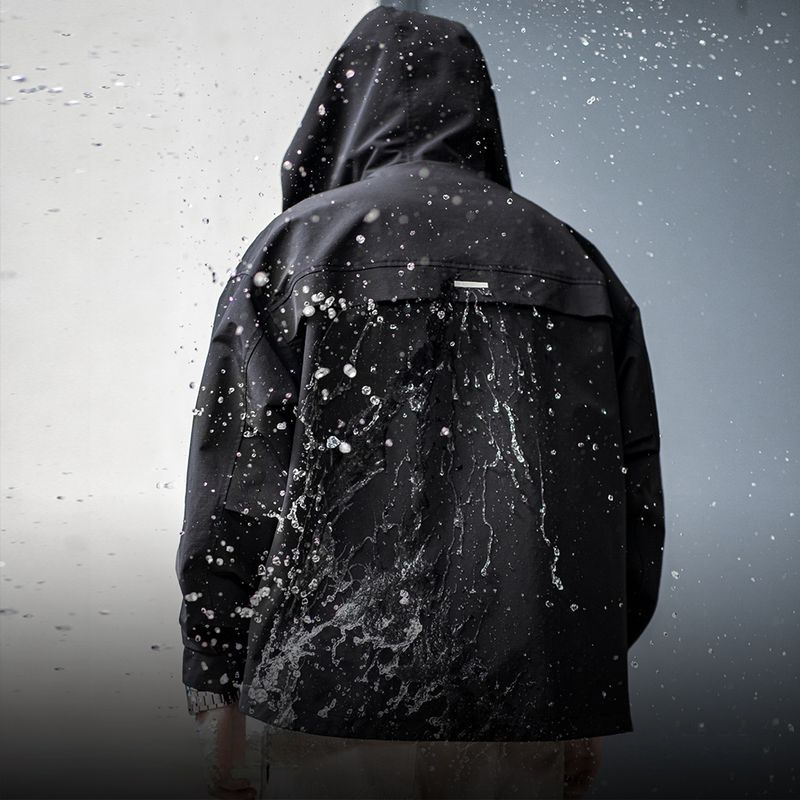 Maden casual multi-pocket functional hooded jacket outdoor loose silhouette sport coat