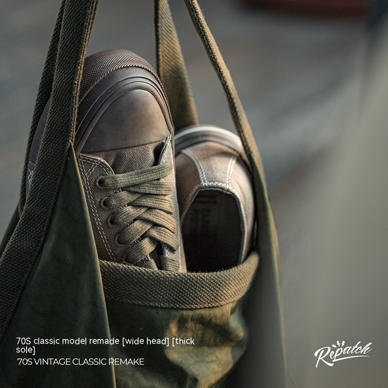 Maden Thick soled canvas shoes are versatile and retro trendy, with a raised low cut board shoe