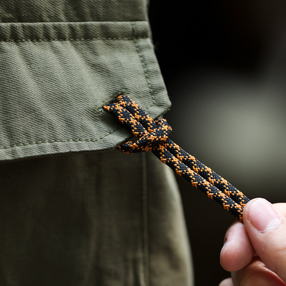 Outdoor mountain workwear shirt, men's army green light fermented washed water long sleeved high-end shirt