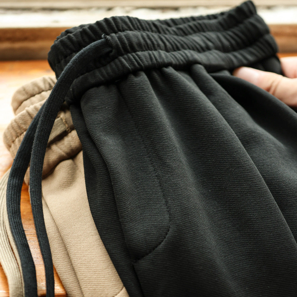 Casual Air Layer Guard Pants Men's pleated Cityboy Anti Wrinkle Drawstring Drop Sport Straight Leg Pants
