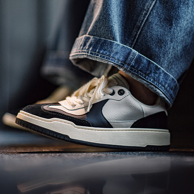 Maden Panda De Xun Trendy Shoes with a niche design sense, casual sports flat bottom versatile board shoes