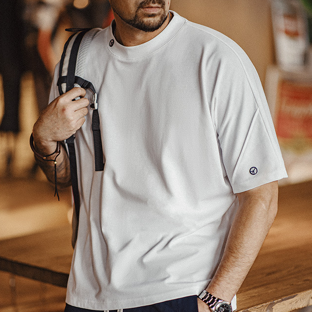 Maden casual 3A antibacterial quick drying sports breathable silhouette anti war short sleeved base shirt