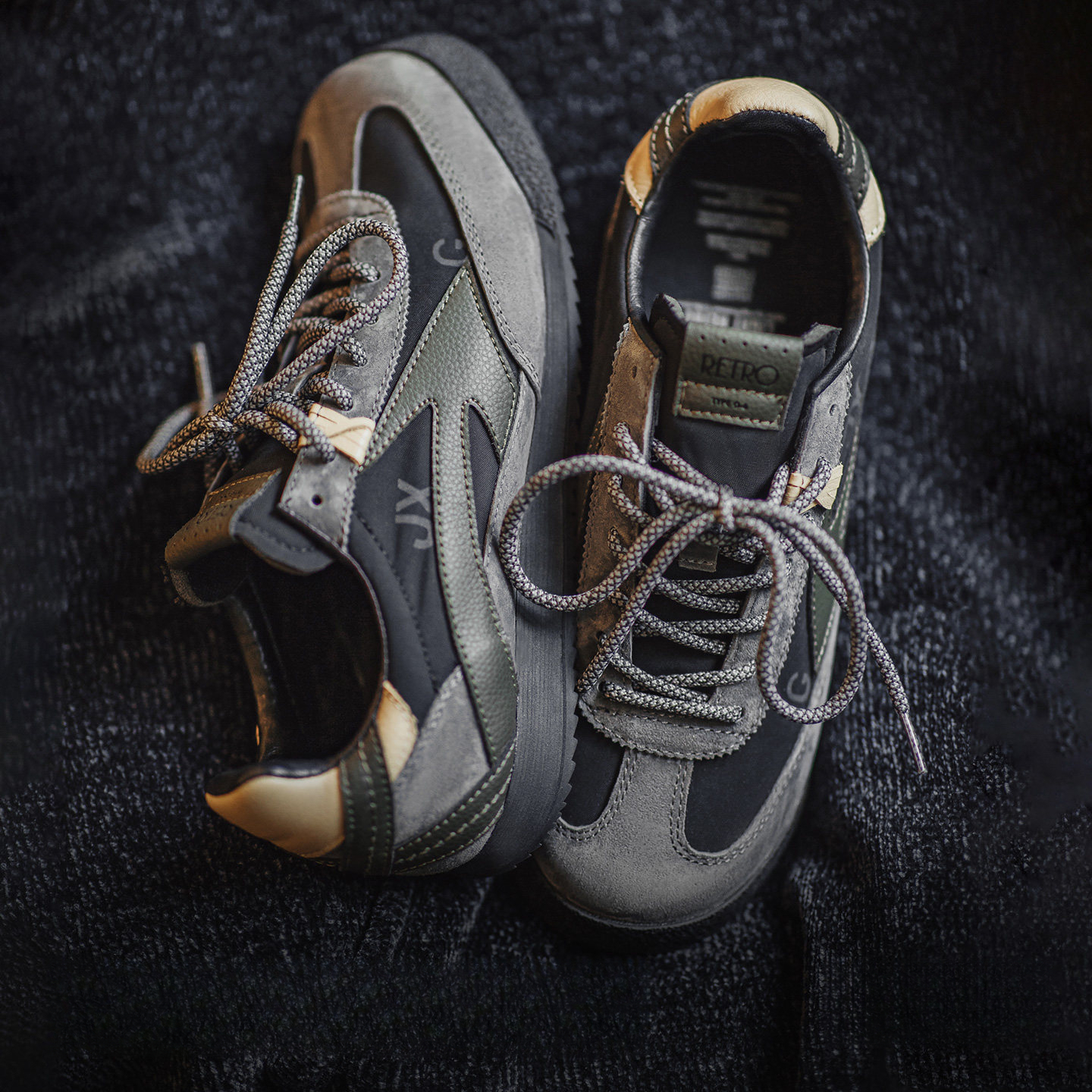 New Retro Casual Sports Low Cut Thin Soled Black DeXun Forrest Gump Shoes