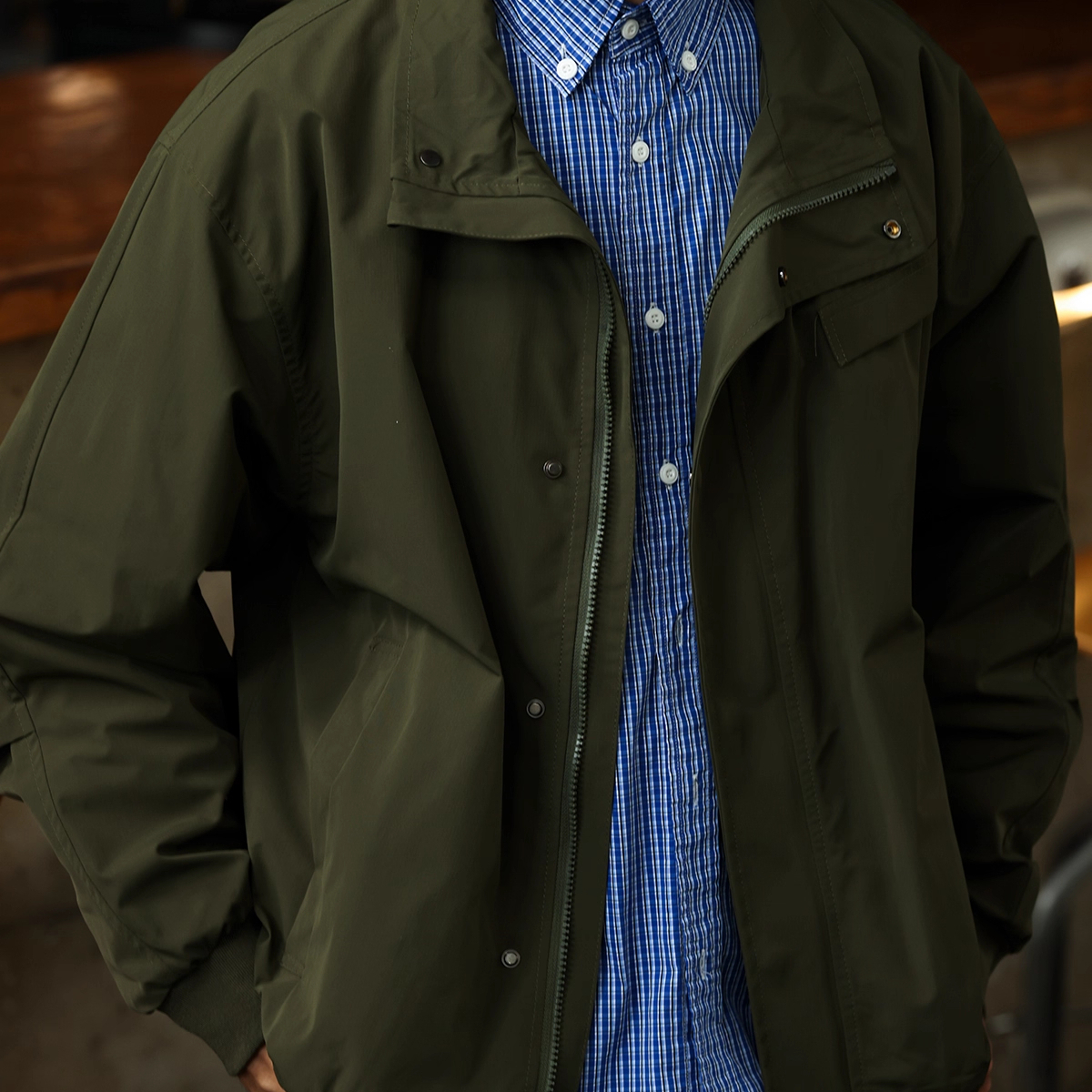 American Retro Outdoor Woven Men'S Casual Workwear Windproof Jacket