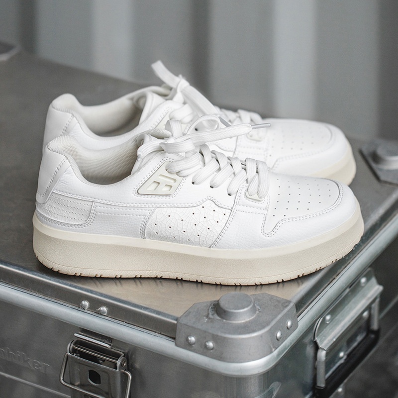 Maden New Ice Crushed Soda Cracked Little White Shoes Versatile Thick Sole Sports and Casual Shoes