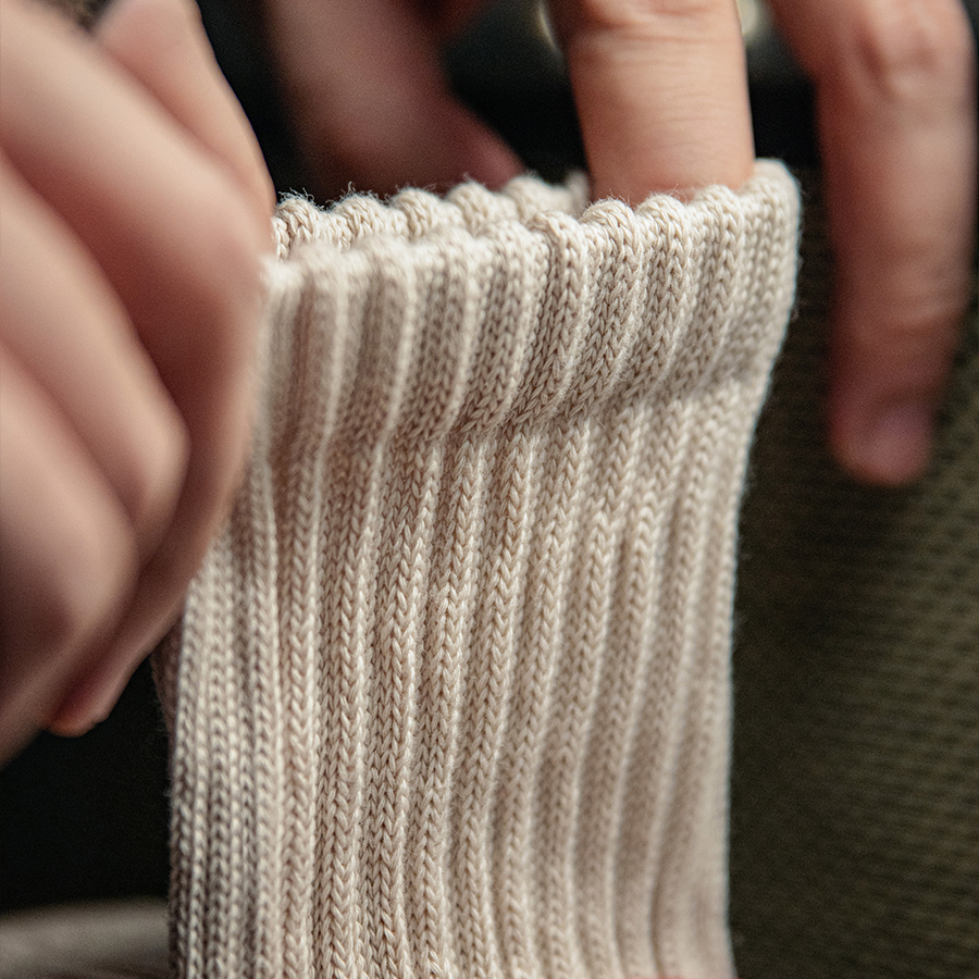 Japanese retro Amikaji pure cotton knitted long socks