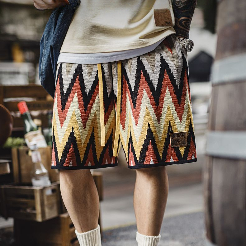 Summer American retro Navajo ethnic style Hawaiian shorts
