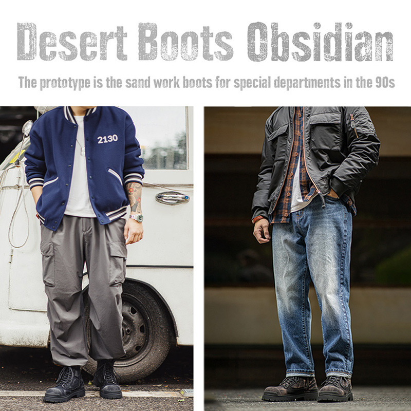 Maden Winter New Classic Retro Work Boots Men's Boots Round Headed Martin Boots