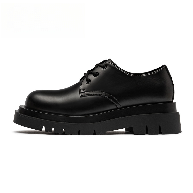 maden Derby shoes with low cut and thick soles, British casual VIBE genuine leather shoes