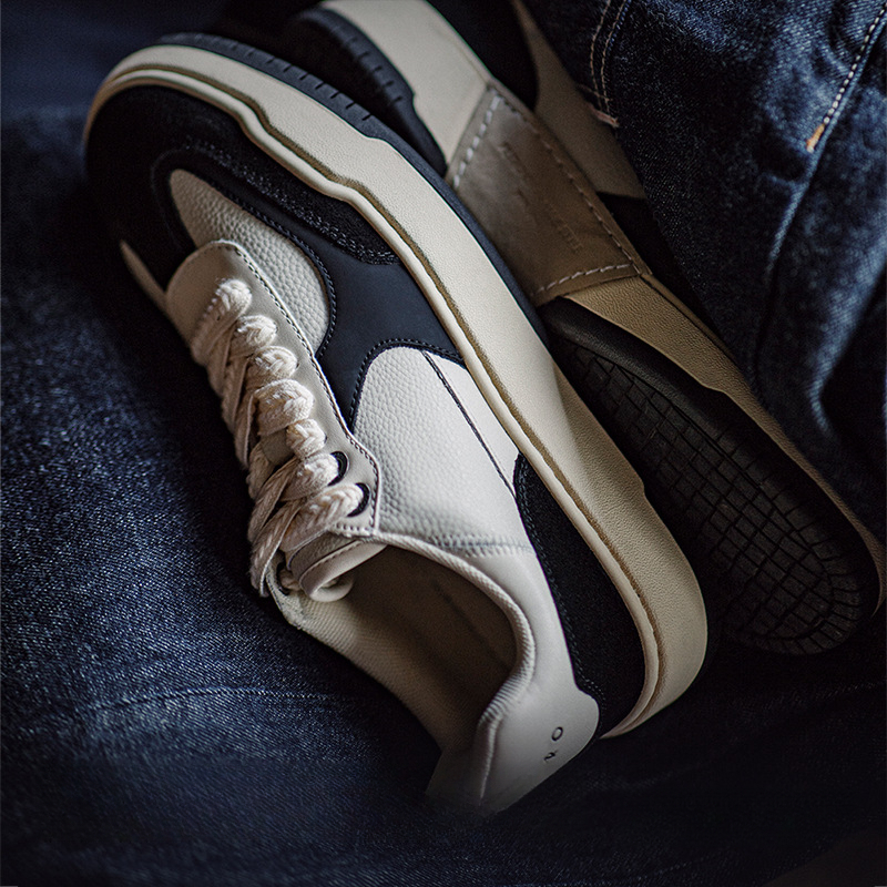 Maden Panda De Xun Trendy Shoes with a niche design sense, casual sports flat bottom versatile board shoes