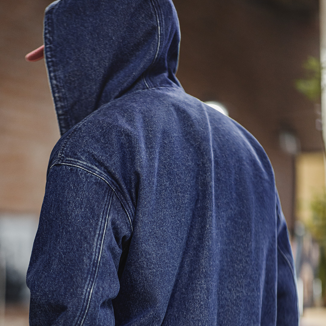 American Retro Washed Men's Denim J130 Hooded Jacket