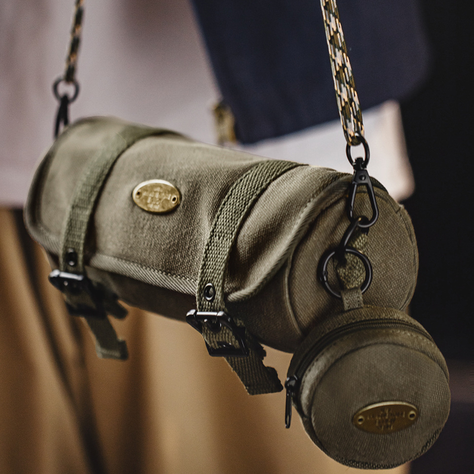 American retro canvas commuting diagonal cross bag