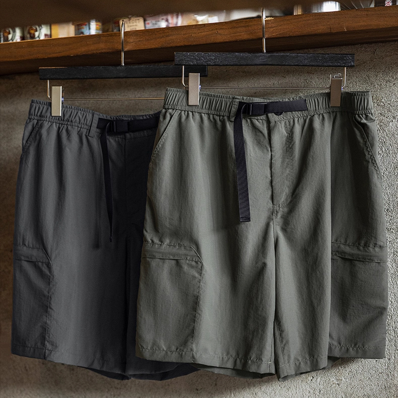 American military green elastic waist outdoor breathable thin workwear shorts