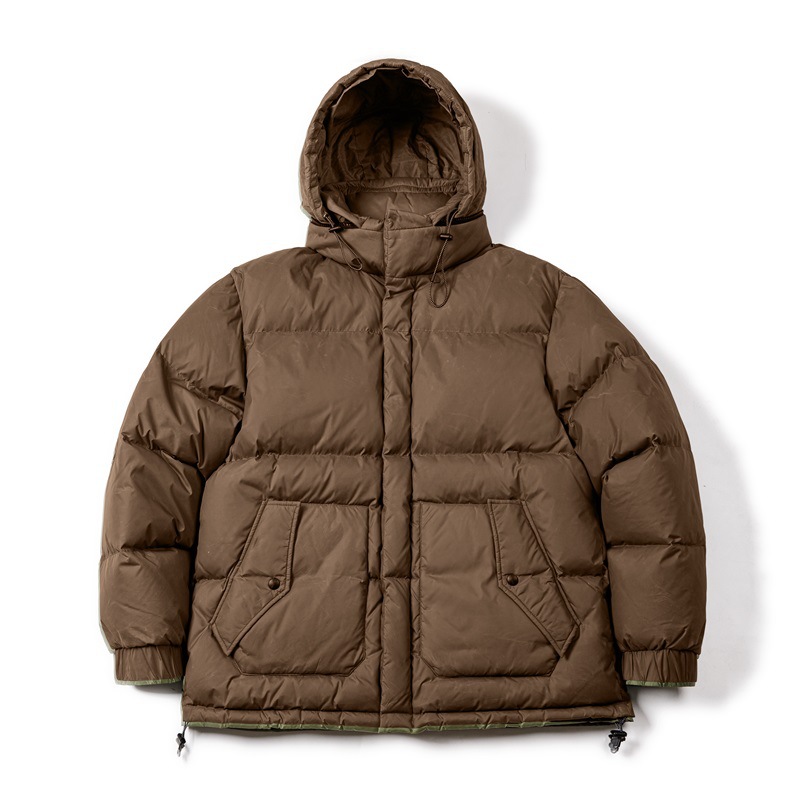 Maden Vintage Oil Wax Jacket Detachable Hooded Thickened Stand-up Collar down Jacket