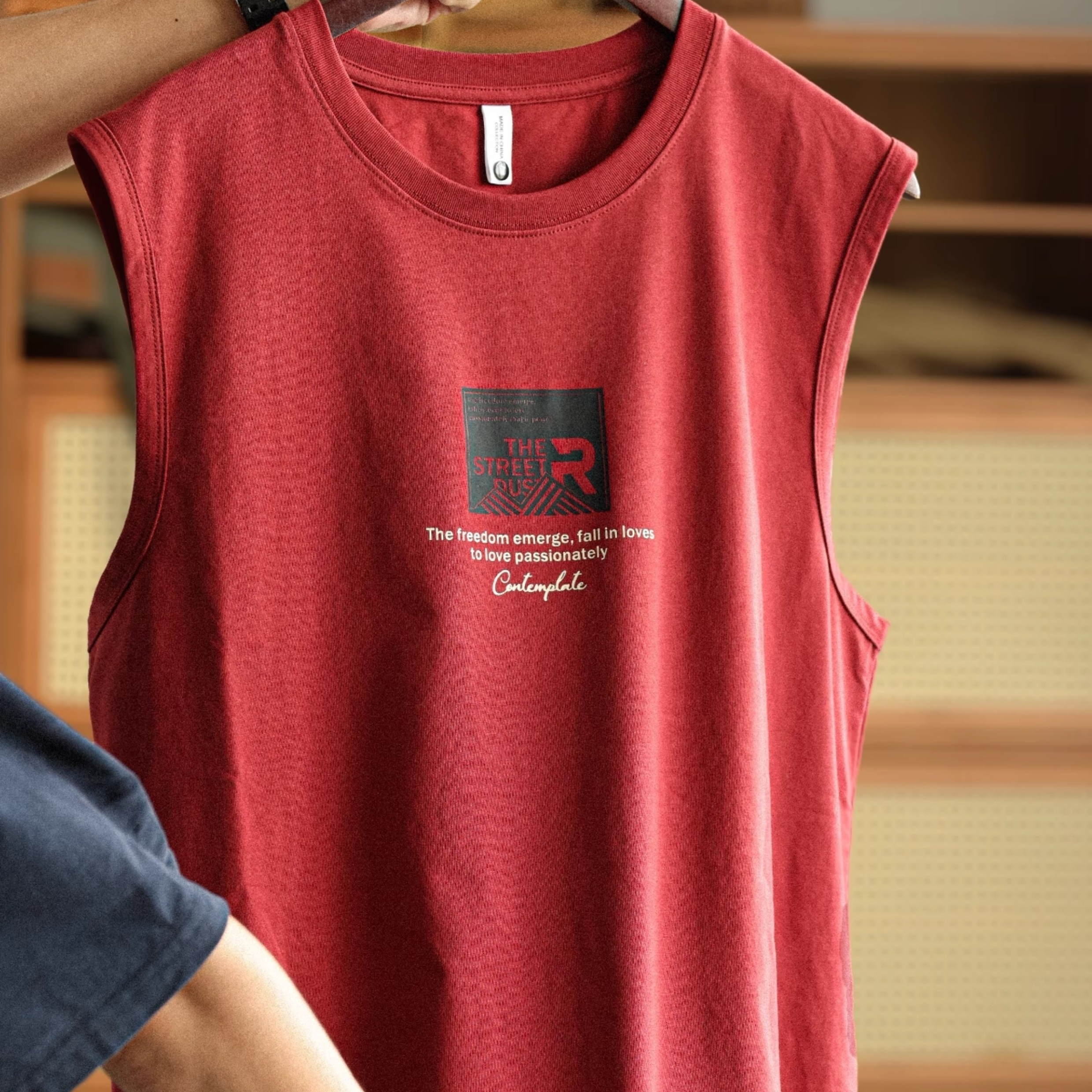 American casual men's summer printed cool sports vest