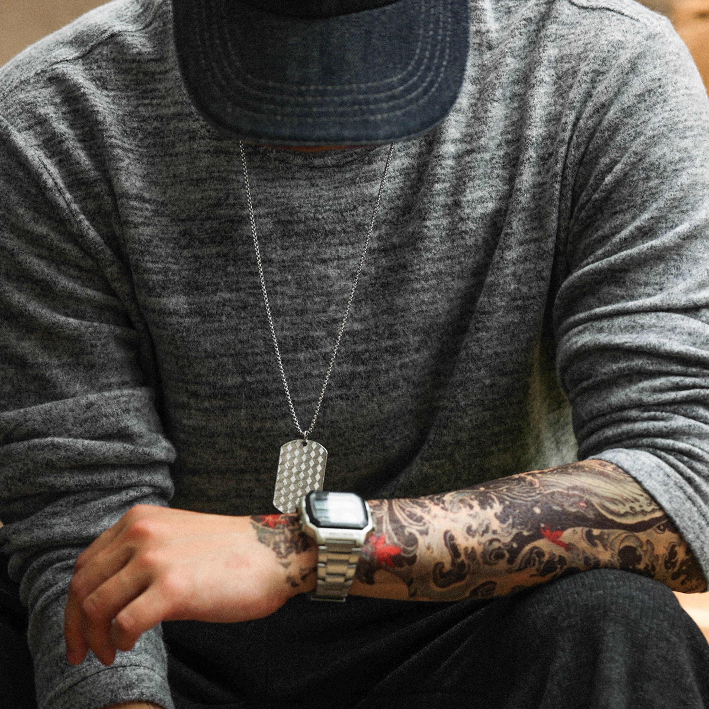 American High-End 250g Elastic Hanging Casual Long Sleeved T-Shirt