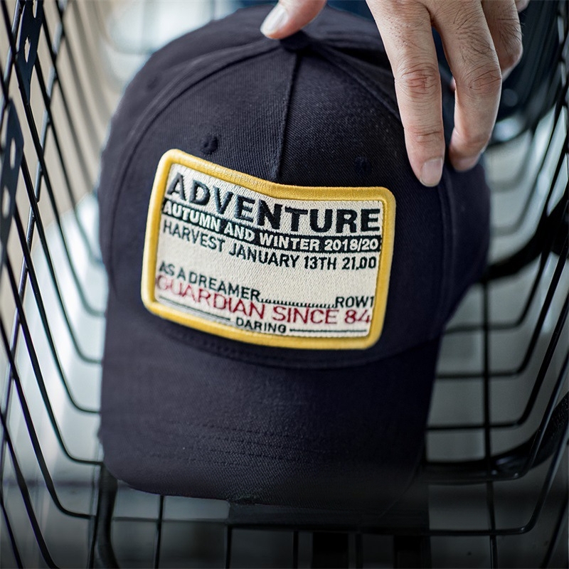 Maden Retro Alphabet Zhangzi Baseball Hat Made Old Curved Eaves Duck Tongue Hat Wide Eaves Hat