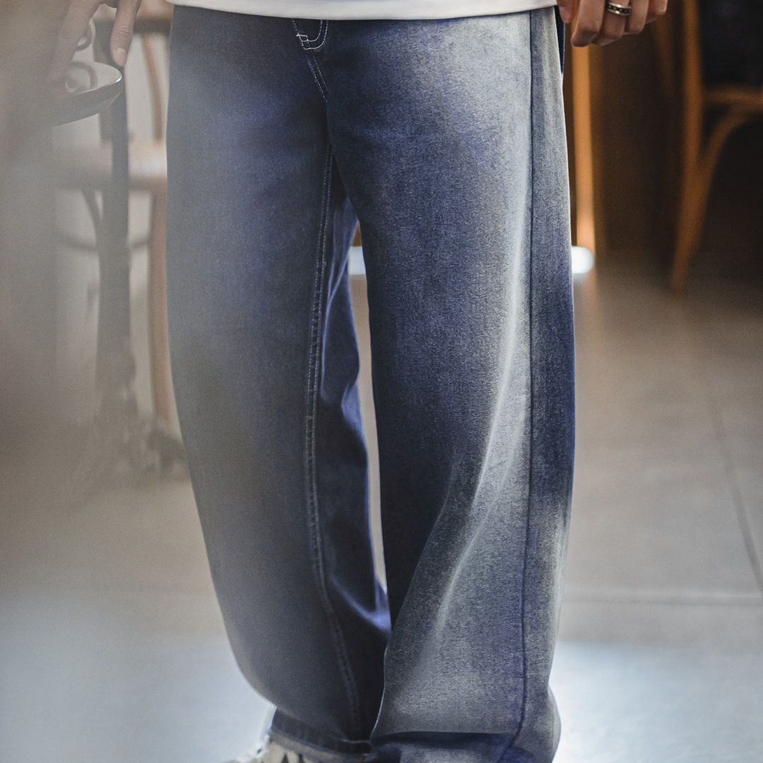 American Gradient Ice Blue Lyocell Men's Cleanfit Casual Jeans