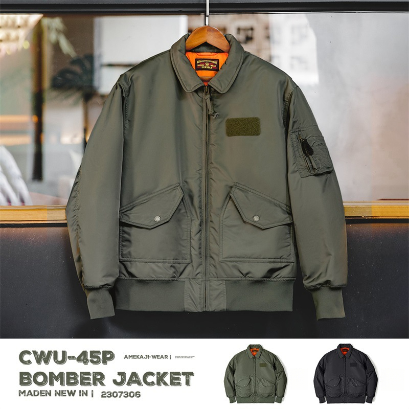 MADEN Vintage Cwu45p Jacket Military Wind Pilot Bomber Thicken Cotton  Clothes Coat