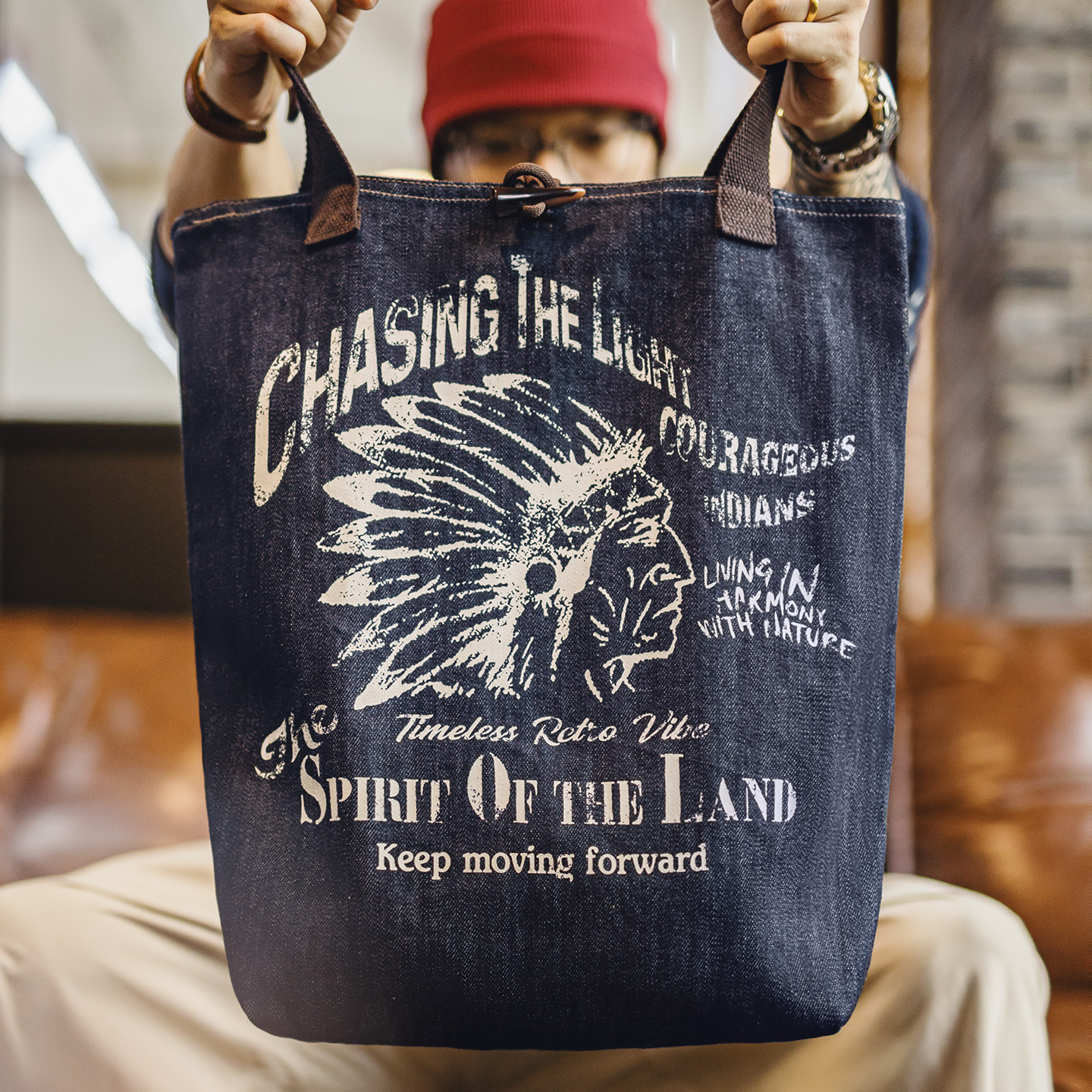 American Retro Denim Large Capacity Commuting Shoulder Bag For Making Old Handbags